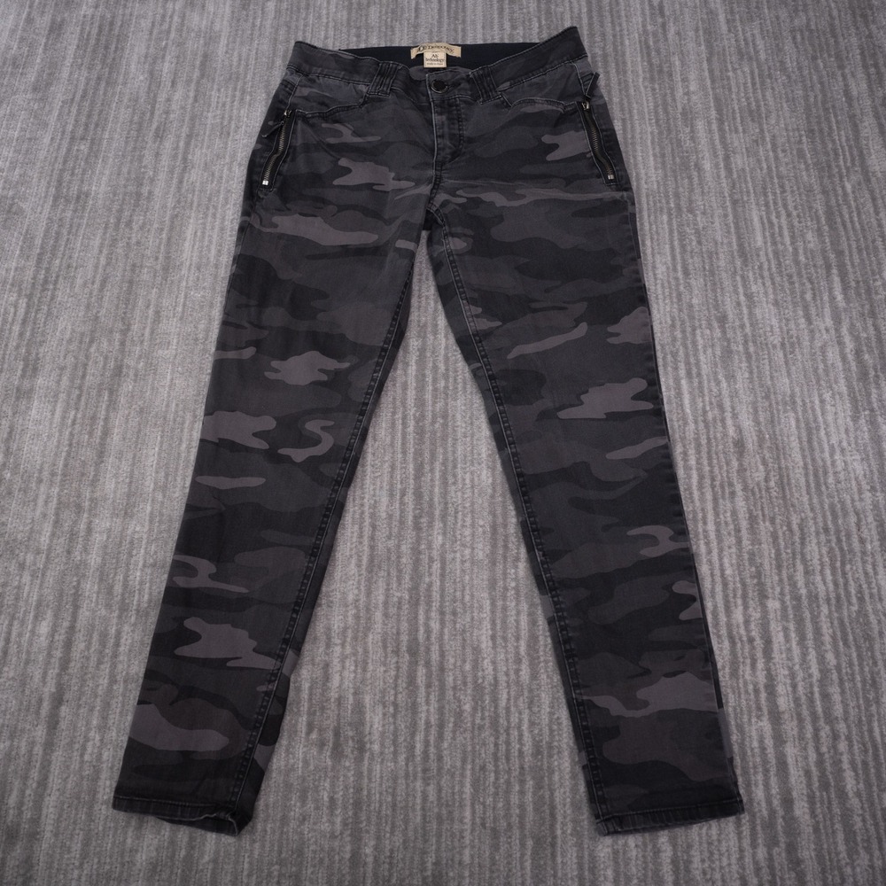 Democracy Camo Pants Womens 8P Grey Excellent Ab Technology Slimming Skinny